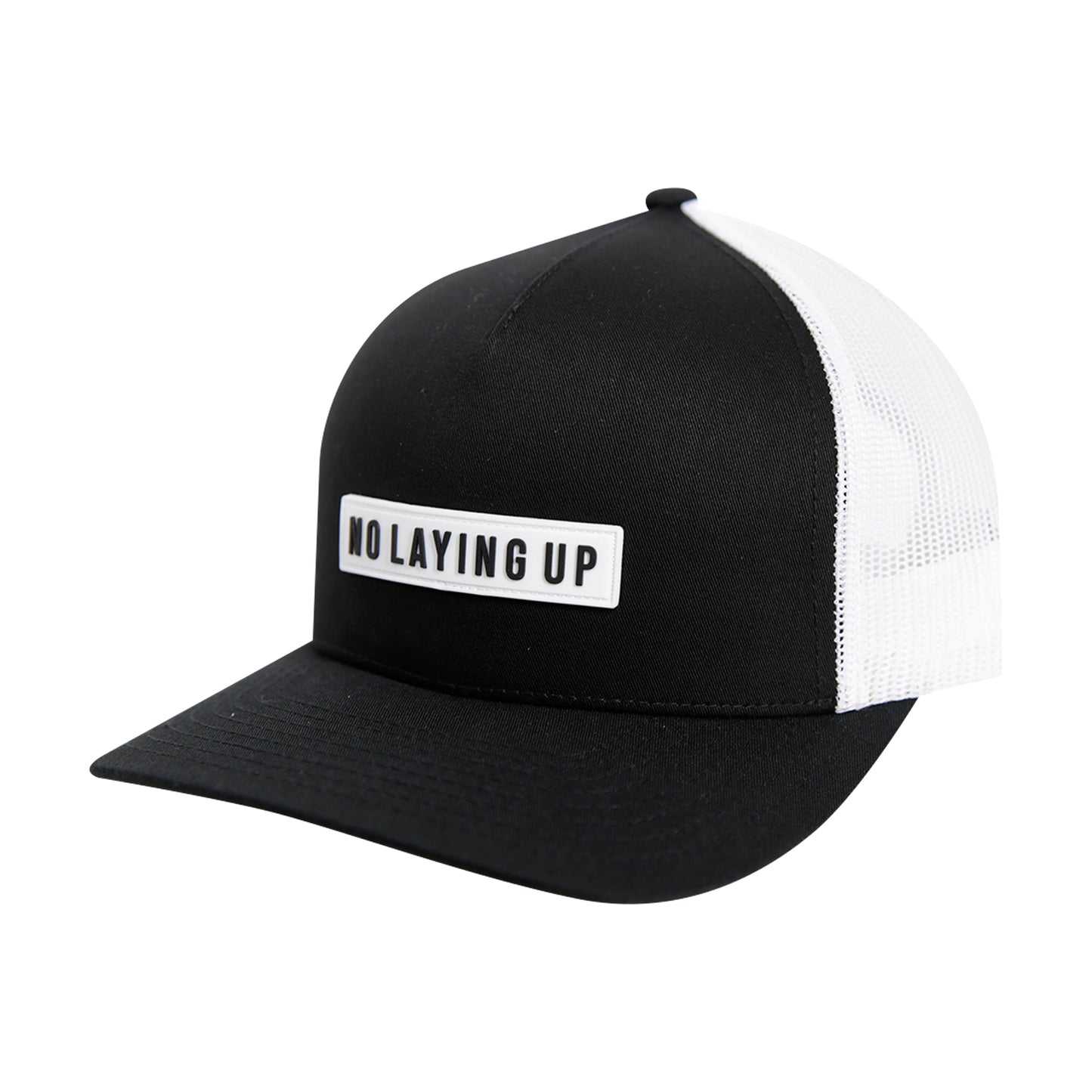 NLU White Patch Hat | Black & White Mesh