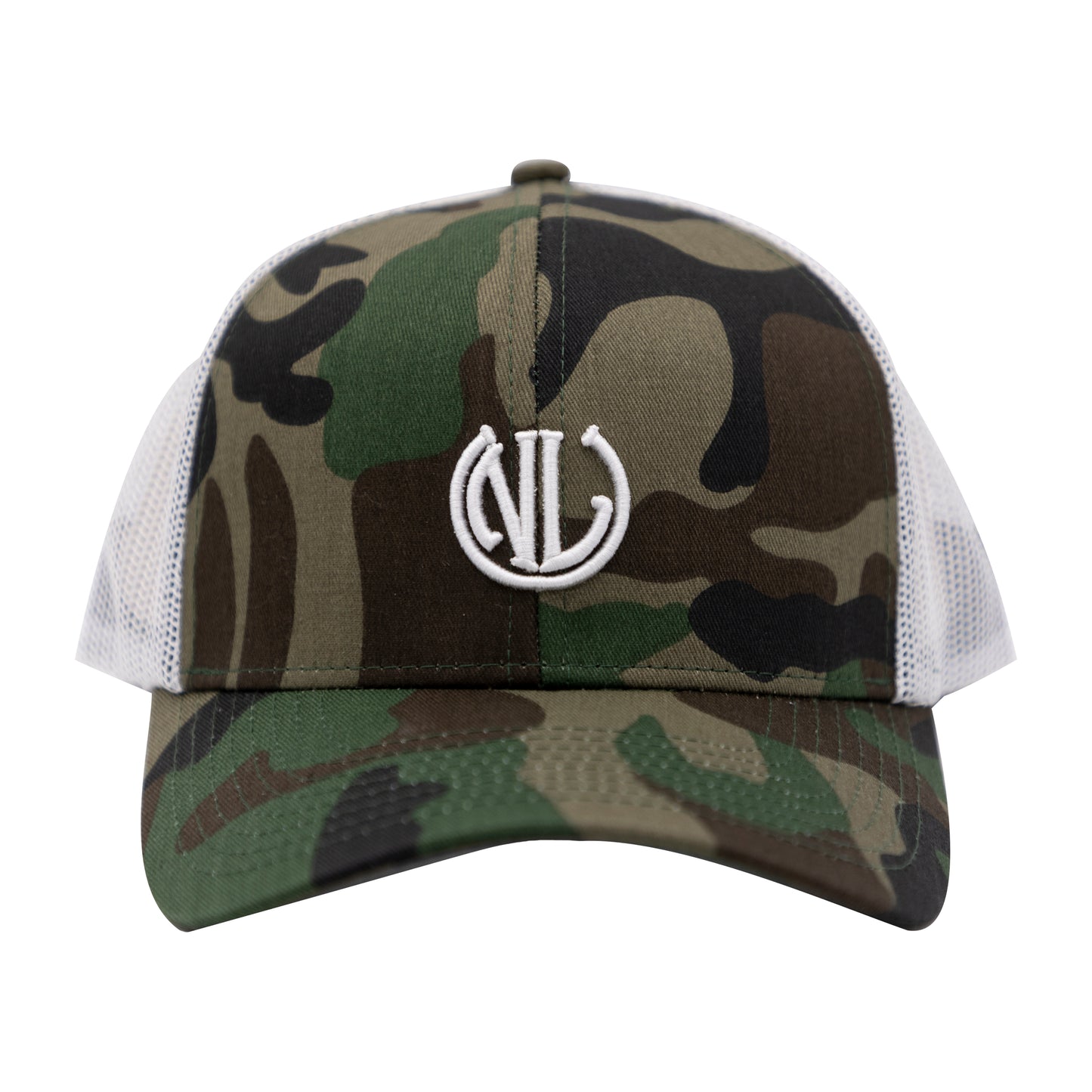 NLU Monogram Hat | Camo w/ White Mesh