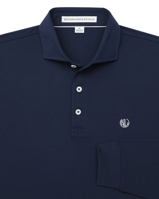 NLU + H&B Long Sleeve Polo | Navy