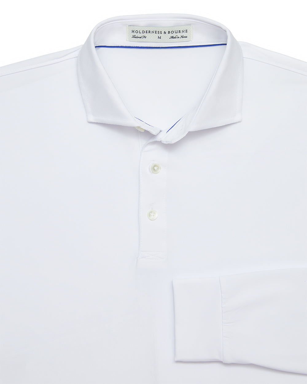 NLU + H&B Long Sleeve Performance Polo | White