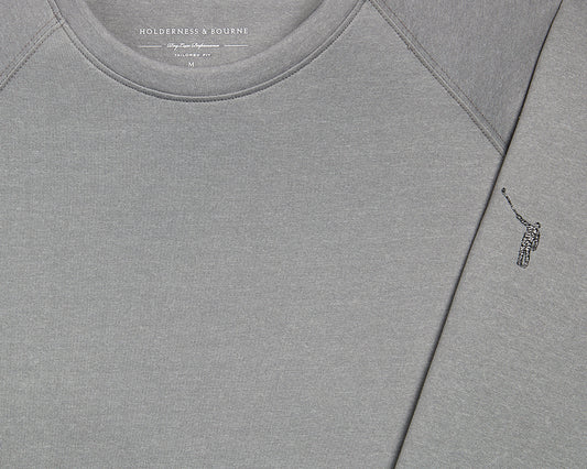 NLU + H&B Crewneck | Heathered Grey W/ Two-Tone Wayward Drive