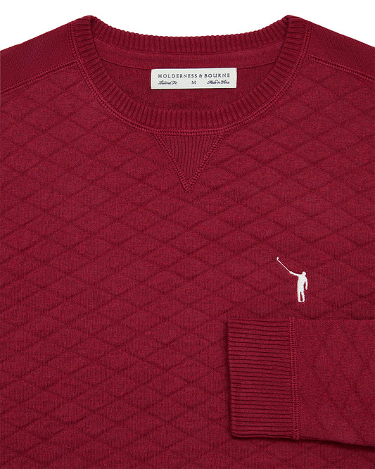 NLU + H&B Diamond Knit Sweater | Heathered Claret