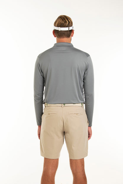 NLU Long Sleeve Tech Polo | Grey