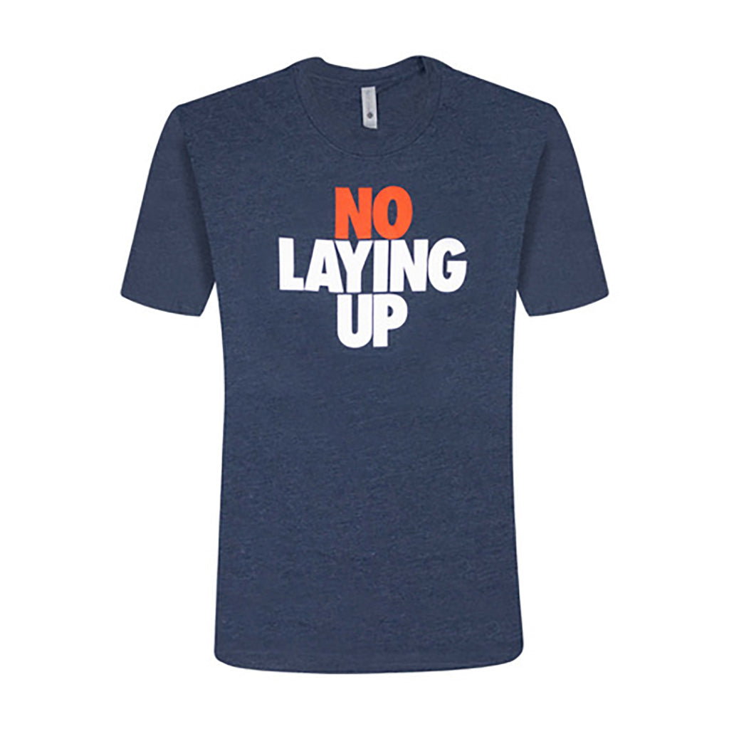 No Laying Up T-shirt | Navy - Red & White Logo