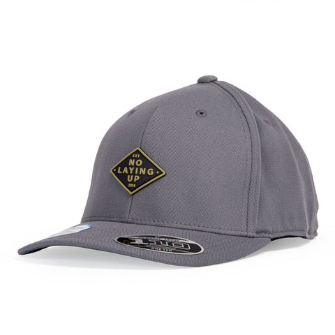 Green & Black Retro Diamond Patch Hat | Grey FlexFit
