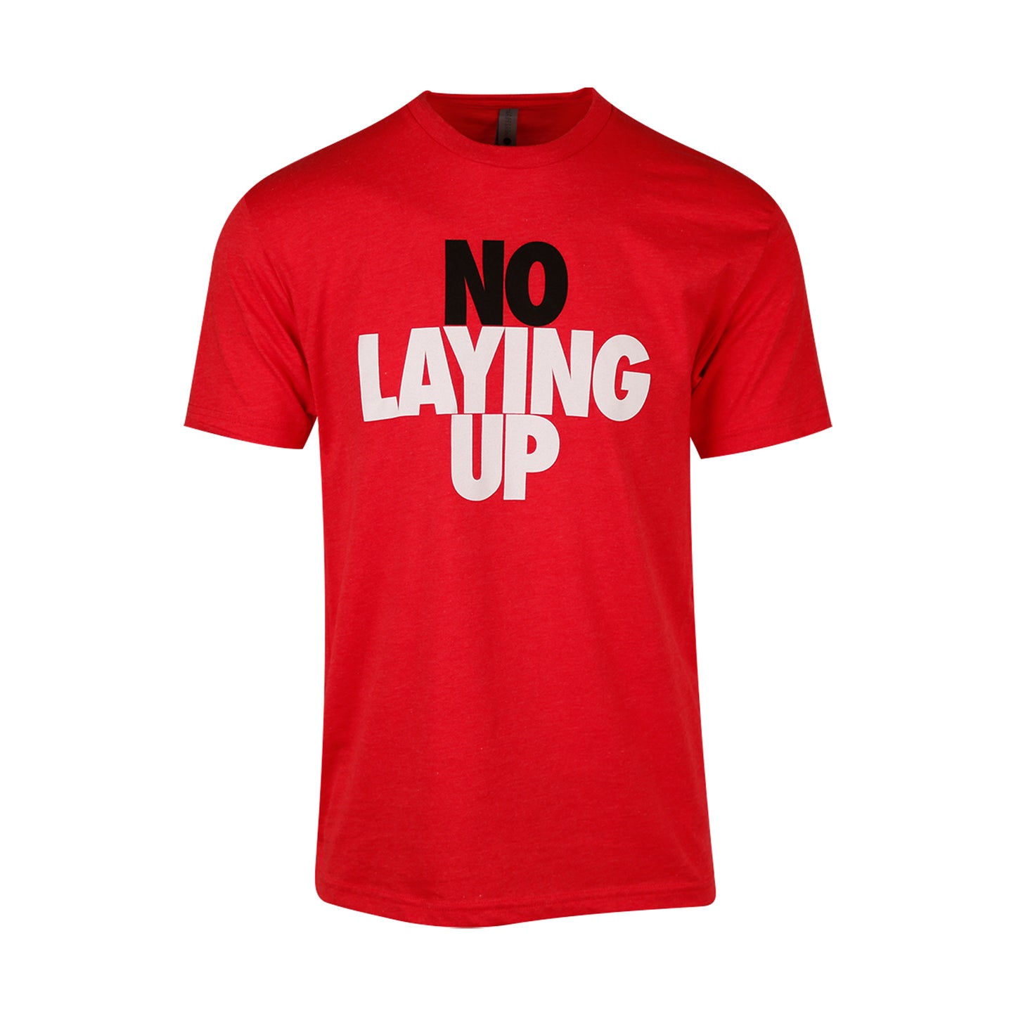 No Laying Up T-shirt | Red - Black & White Logo