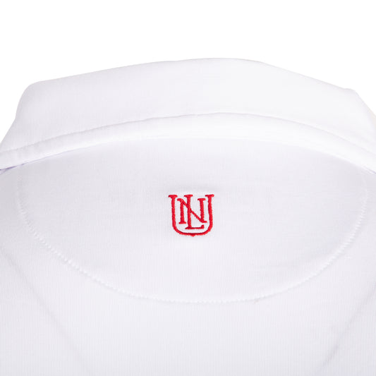 NLU Performance Polo | White w/ Red Logo