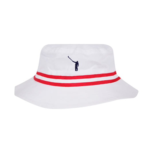 The No Laying Up Bucket Hat | Red & White