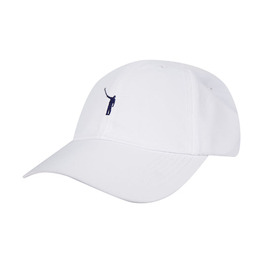 The No Laying Up XL Performance Hat | White w/ Navy Wayward Drive