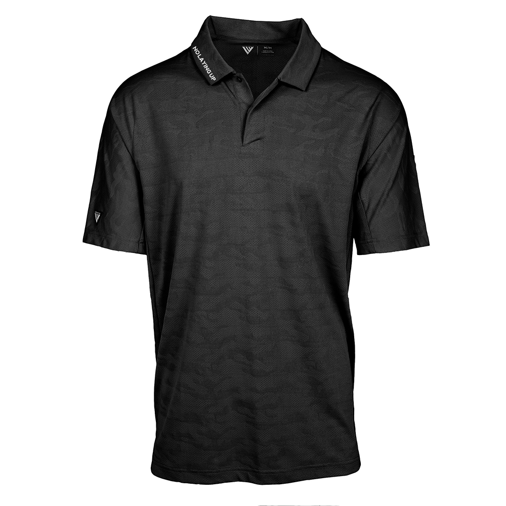 No Laying Up Camo "Going Pro" Polo by Levelwear | Black
