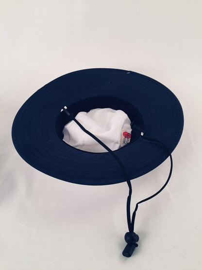 NLU Big Bucket | White w/ Navy Brim