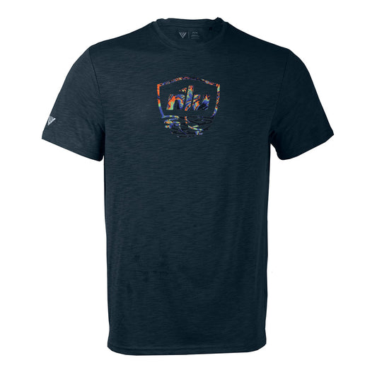 Nest T-Shirt by Levelwear | Navy w/ Acid Drop Nest Logo