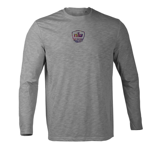 Nest Long Sleeve T-Shirt by Levelwear | Grey w/ Acid Drop Nest Logo