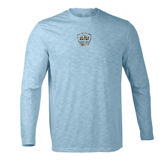 Nest Long Sleeve T-Shirt by Levelwear | Light Blue w/ Floral Nest Logo