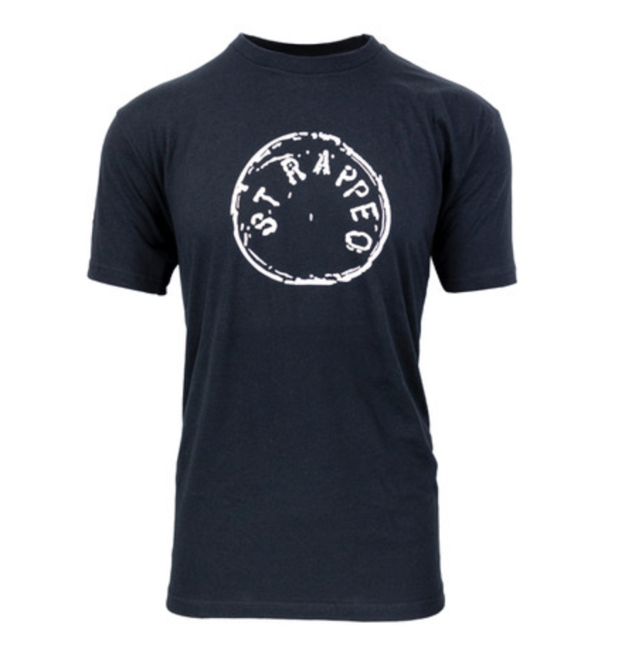 Strapped St. Rappeo Coin T-Shirt | Black – No Laying Up