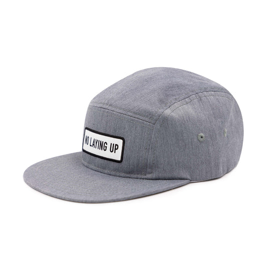 No Laying Up 5-panel Camper Patch Hat | Grey