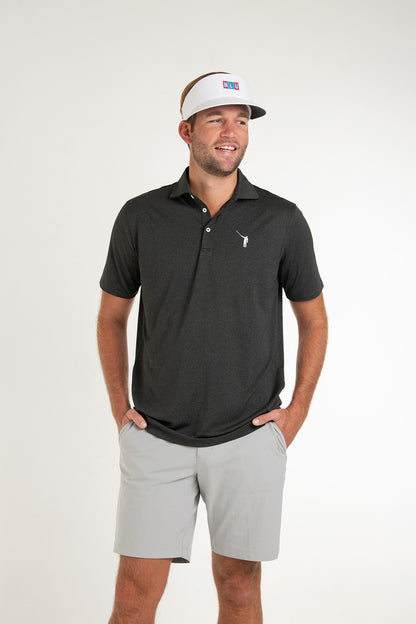 NLU Performance Polo | Heather Black