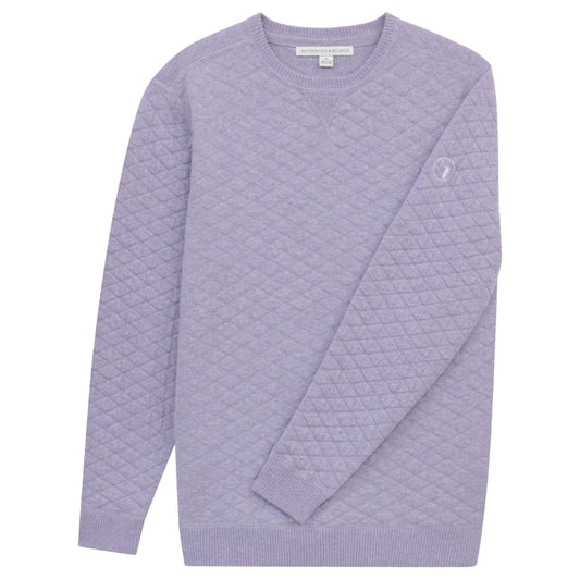 NLU + H&B Diamond Knit Sweater | Heathered Pembroke