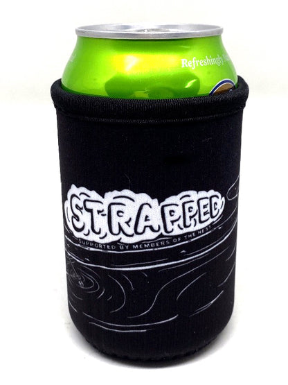 Strapped Southern California Koozie | Black w/ White (2022 Nest member gift)