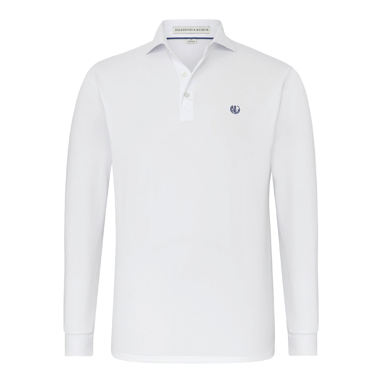 NLU + H&B Long Sleeve Polo | White