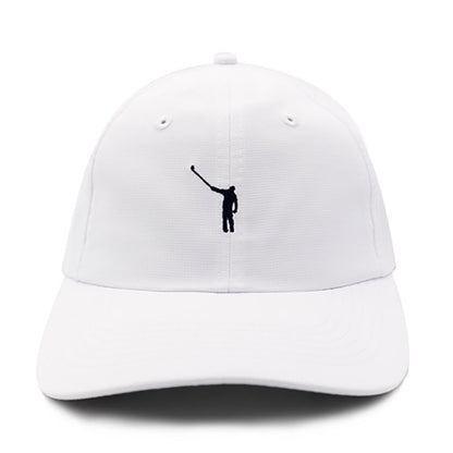 The No Laying Up Kids Performance Hat | White w/ Navy Wayward Drive