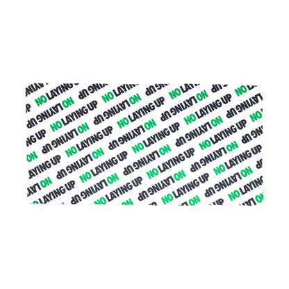 No Laying Up Script Towel | Green & Black