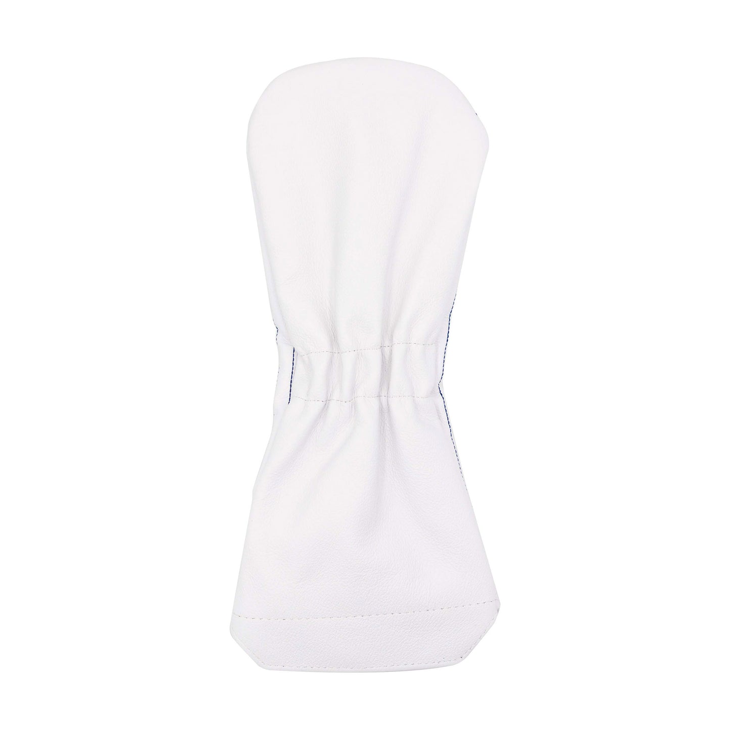 Driver Headcover | White Leather w/ Navy Pinstripes and NLU Monogram