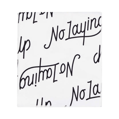 No Laying Up Modern Script Logo Towel | Black