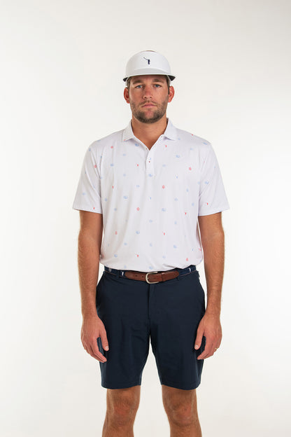 NLU Sweepstakes Performance Polo | White