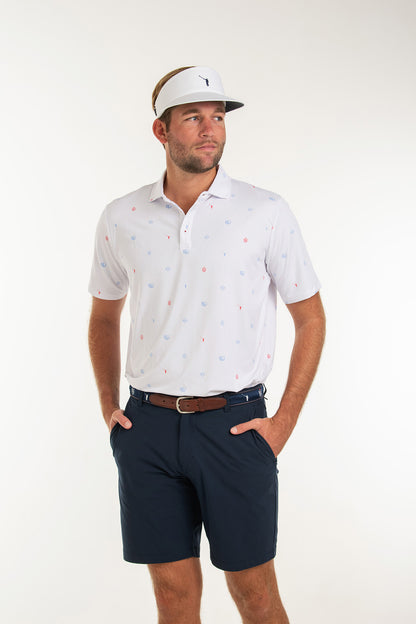 NLU Sweepstakes Performance Polo | White