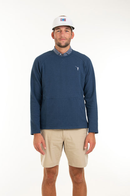 No Laying Up Textured Crew Neck Pullover | Navy