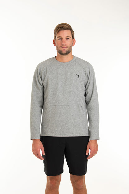 No Laying Up Textured Crew Neck Pullover | Grey