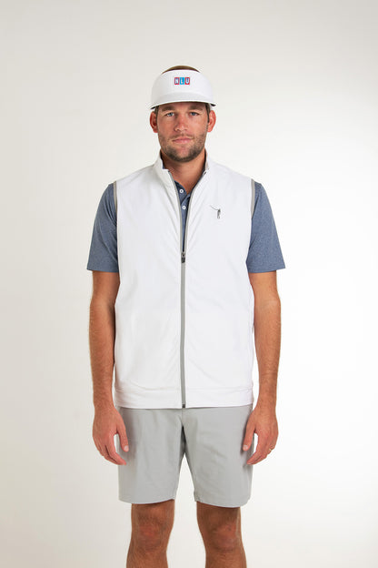 NLU Vest | White w/ Grey Logo