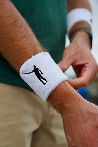 NLU Wayward Drive Terrycloth Wristbands | White